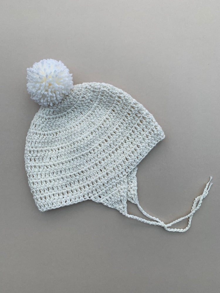 Acorn Bonnet, organic cotton baby hat