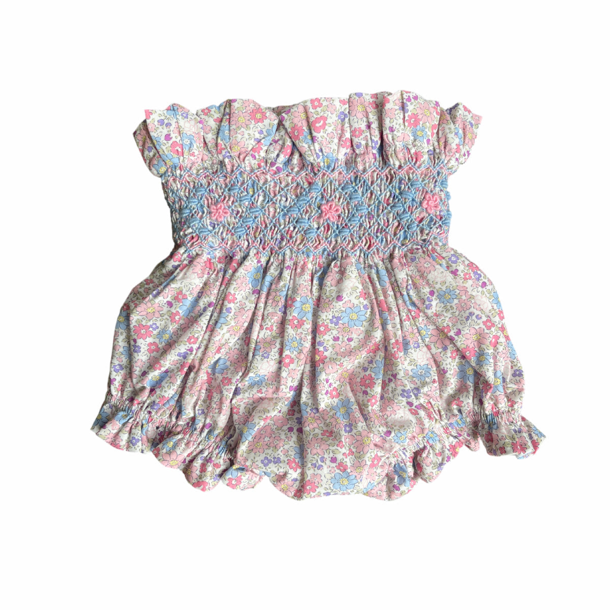 Isabella Handsmocked Baby Girl Bloomers by Beatrice and Bee, vetted by KIDDYKIND