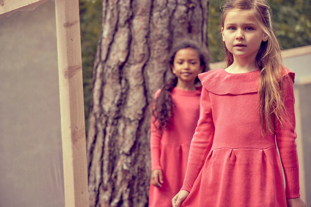 Ruffle Dress - Cashmere & Organic Cotton