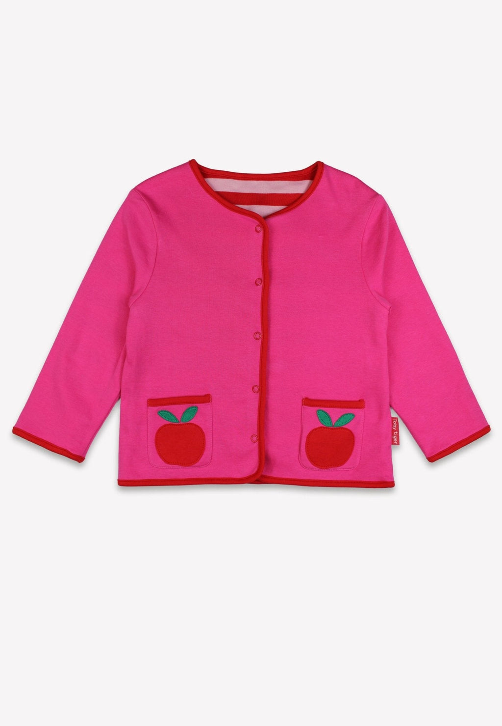 Organic Apple Applique Reversible Jacket - Toby Tiger