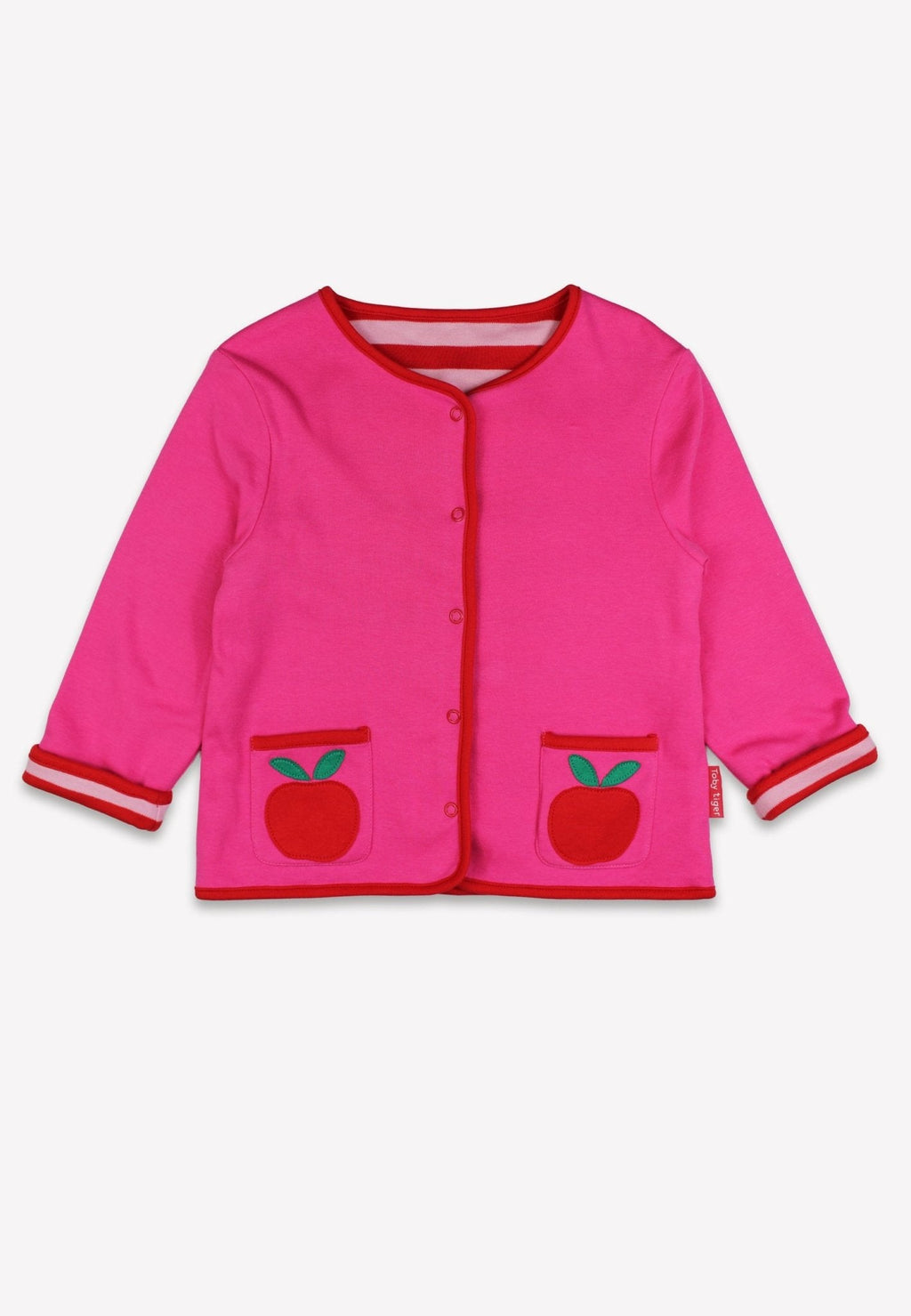 Organic Apple Applique Reversible Jacket - Toby Tiger