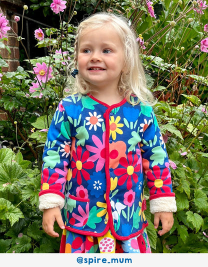 Organic Bold Floral Reversible Jacket - Toby Tiger UK Retail