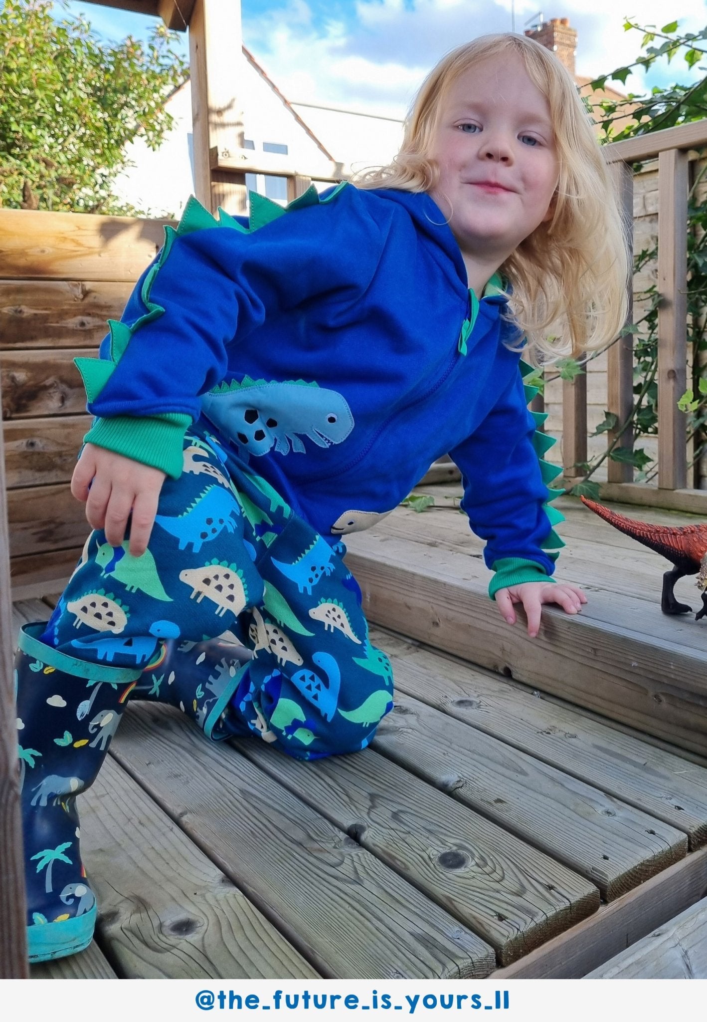 Organic Tonal Dinosaur Print Joggers by Toby Tiger, GOTS-certified, vetted by KIDDYKIND