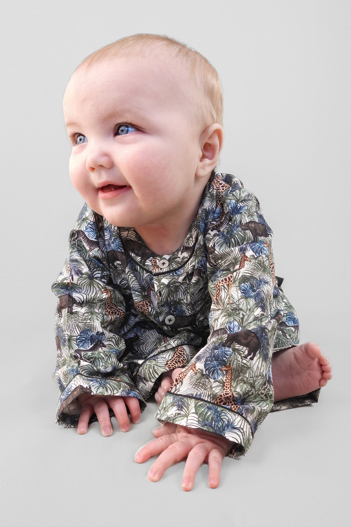 jungle maze - organic cotton baby pyjama set - Kutti Lulu