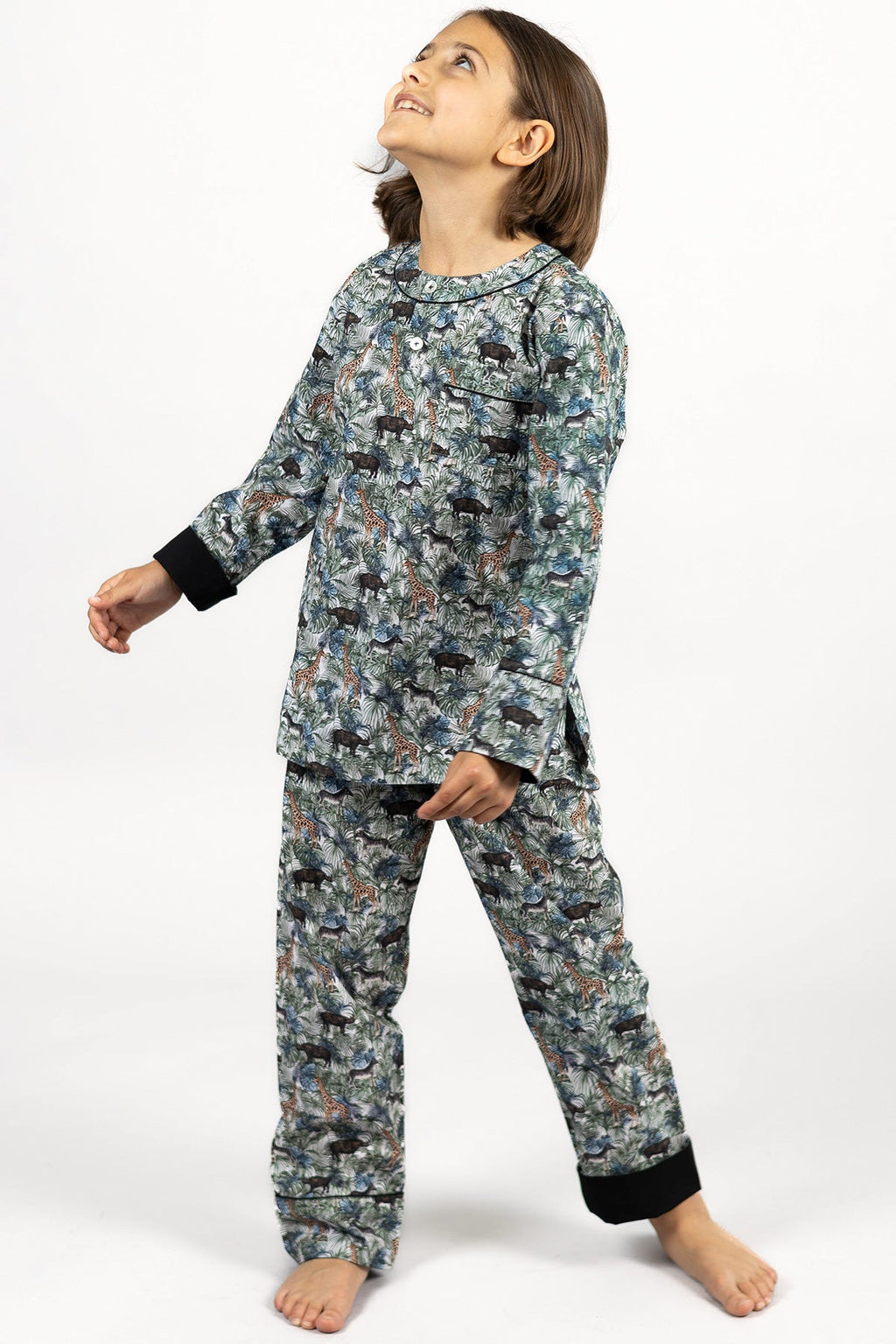 jungle maze - organic cotton kids pyjama set