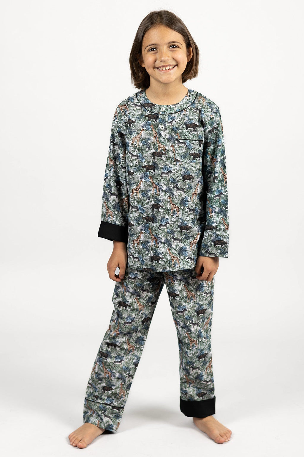 jungle maze - organic cotton kids pyjama set
