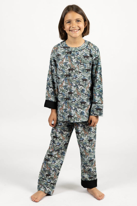 jungle maze - organic cotton kids pyjama set