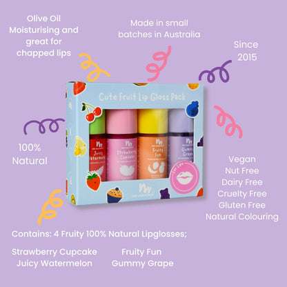 Kids Lip Gloss Gift Set – 4 Flavours