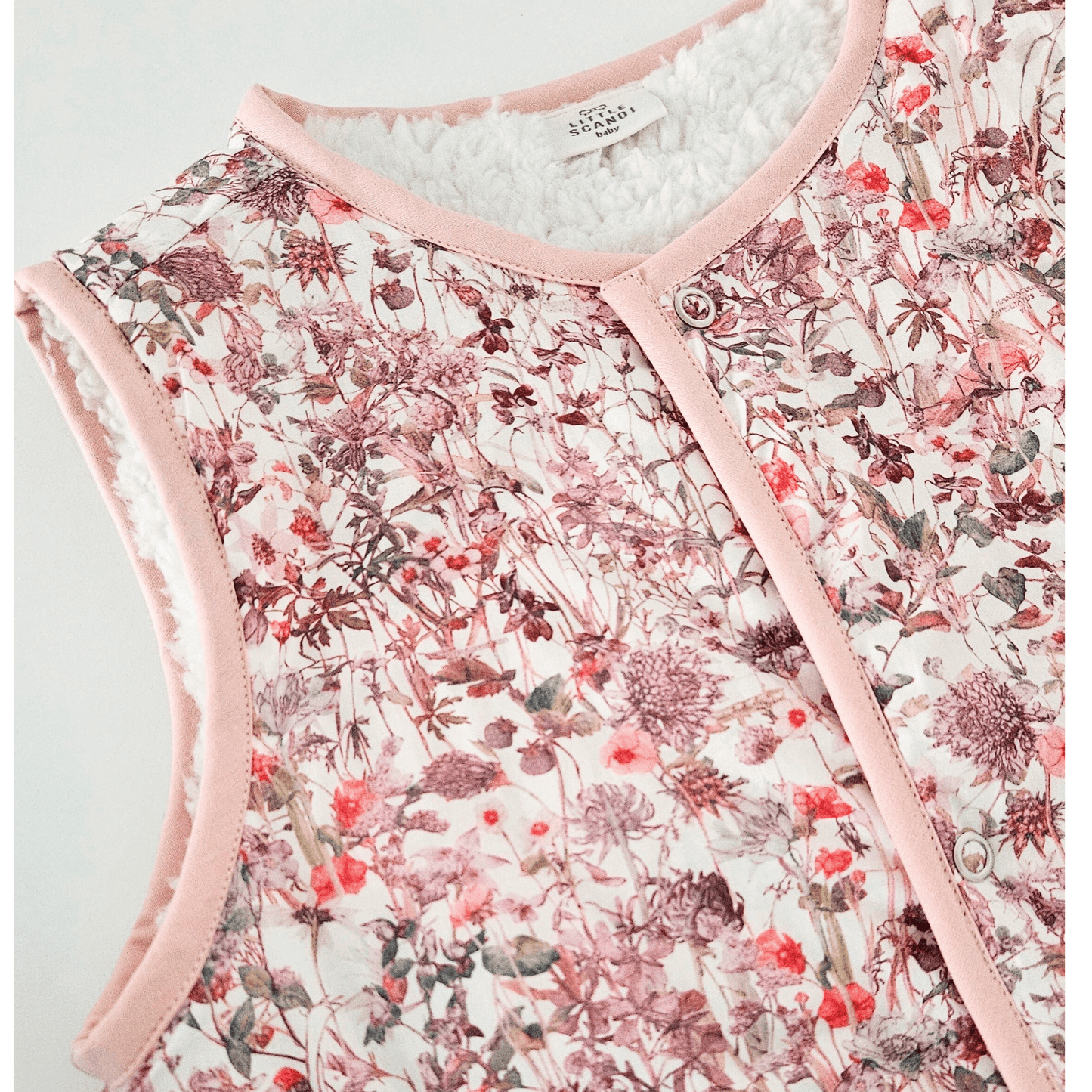 Kids Stylish Vest Pink Rosablomst