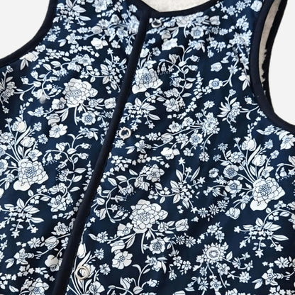 Kids Stylish Vest - Blue Himmelblomst | organic baby clothes UK — KIDDYKIND