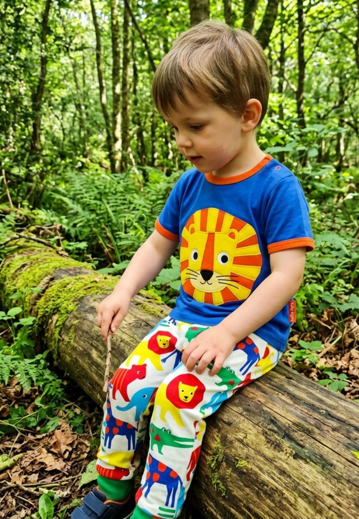 Organic Safari Print Leggings - Toby Tiger UK