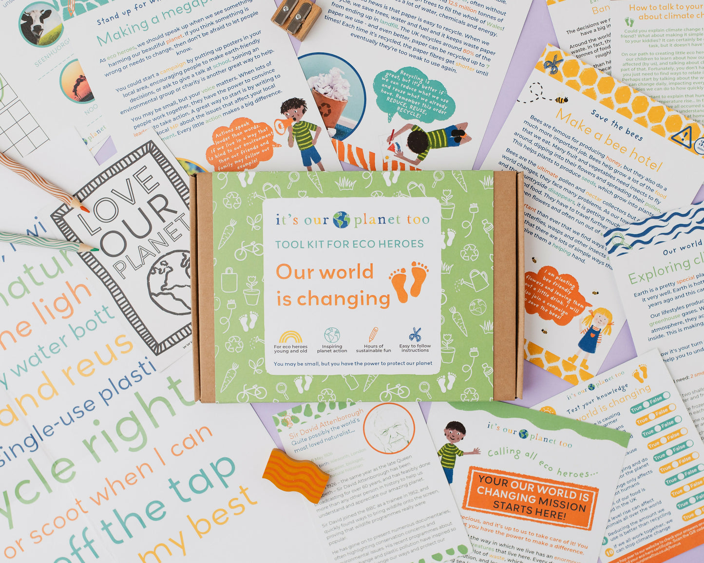 OUR WORLD IS CHANGING - Children’s eco activity kit (Age 5+) — Montessori wooden toy UK | KIDDYKIND