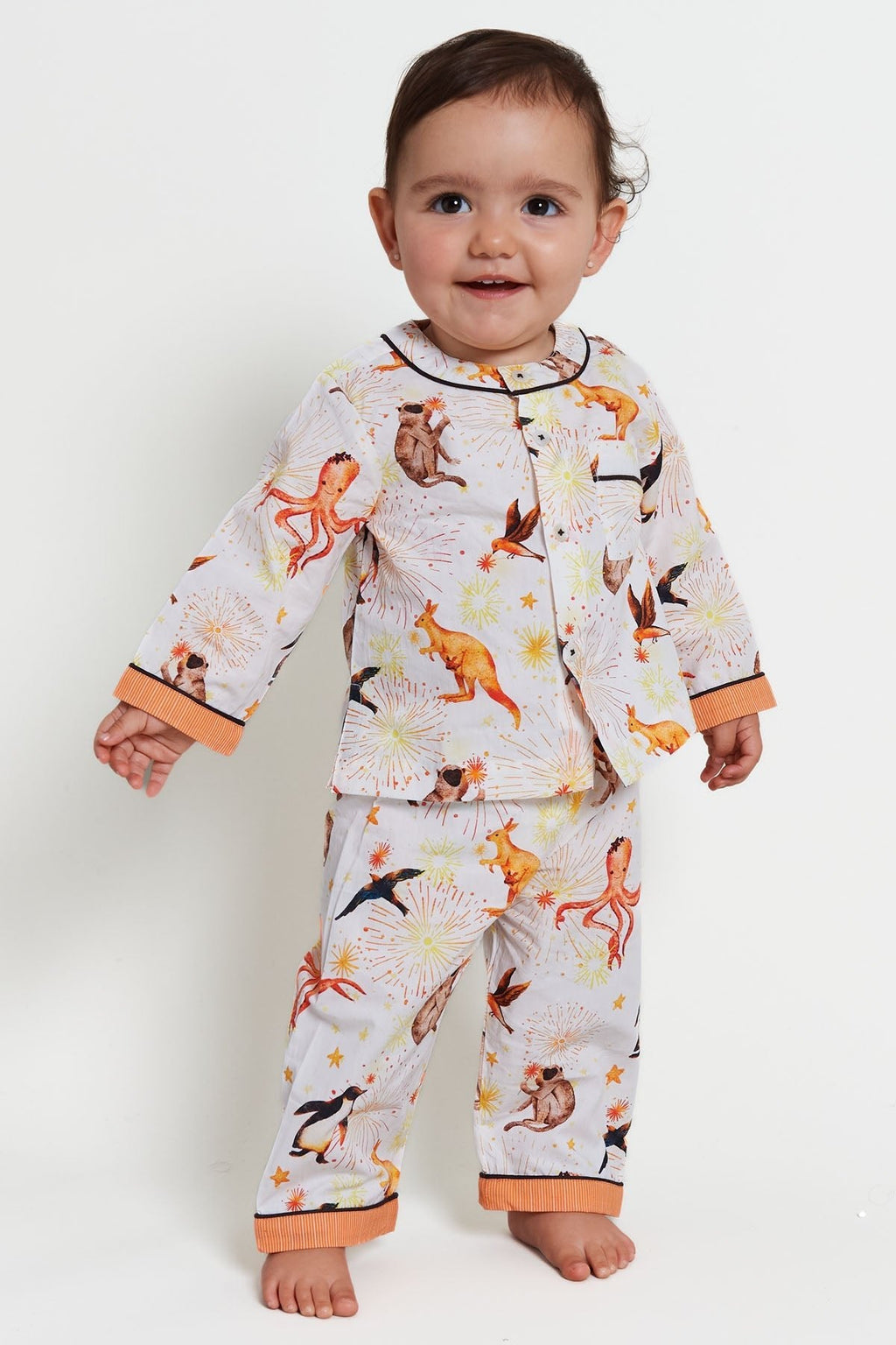 light up, light up! - organic cotton baby pyjama set - Kutti Lulu