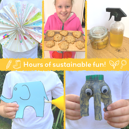 AWESOME AFRICAN ELEPHANTS - Children’s eco activity kit (Age 5+) | natural wooden toy for toddlers UK