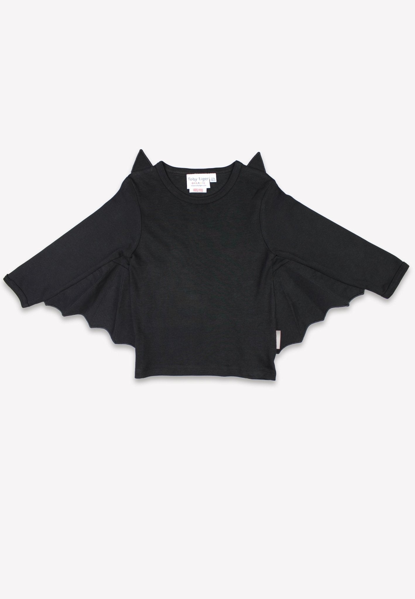 Organic Batwing T-Shirt & Mask Costume Set by Toby Tiger, GOTS-certified, vetted by KIDDYKIND