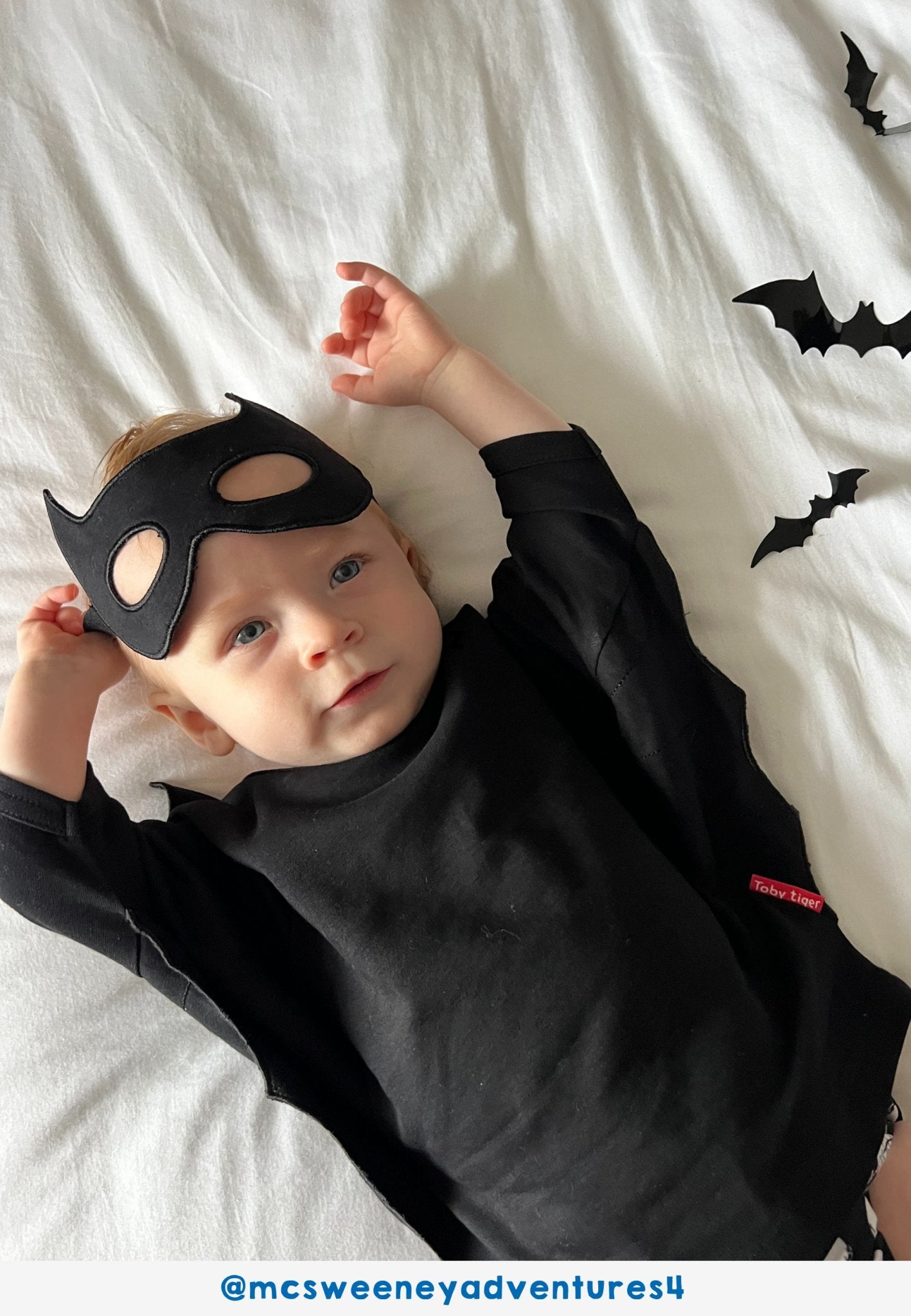 Organic Batwing T-Shirt & Mask Costume Set by Toby Tiger, GOTS-certified, vetted by KIDDYKIND