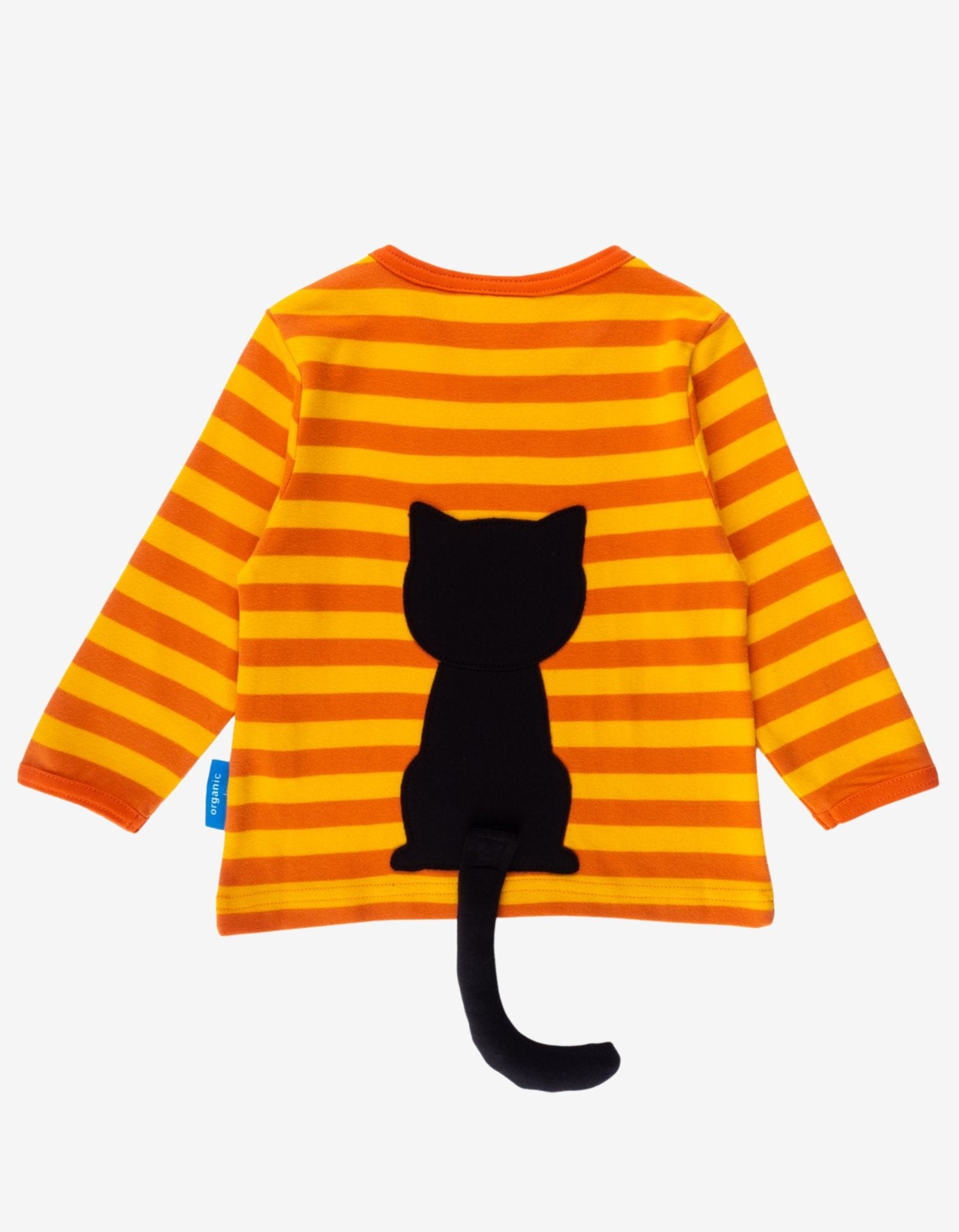 Organic Black Cat Applique T-Shirt - Toby Tiger UK Retail
