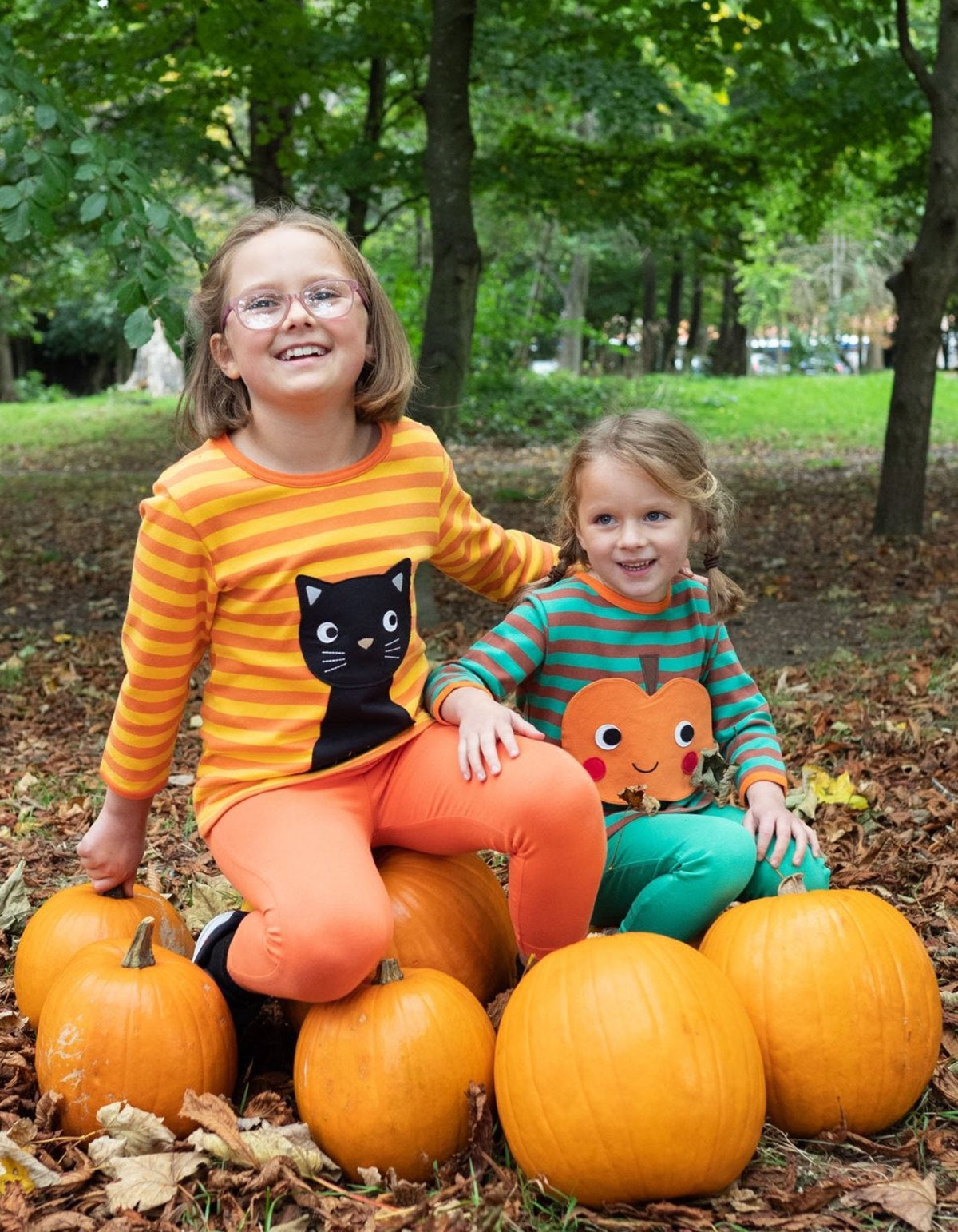 Organic Pumpkin Applique T-Shirt by Toby Tiger | Kiddykind