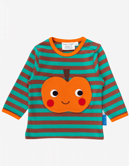 Organic Pumpkin Applique T-Shirt by Toby Tiger | Kiddykind