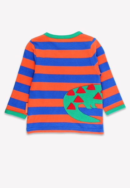 Organic Crocodile Applique Long - Sleeved T-Shirt - Toby Tiger
