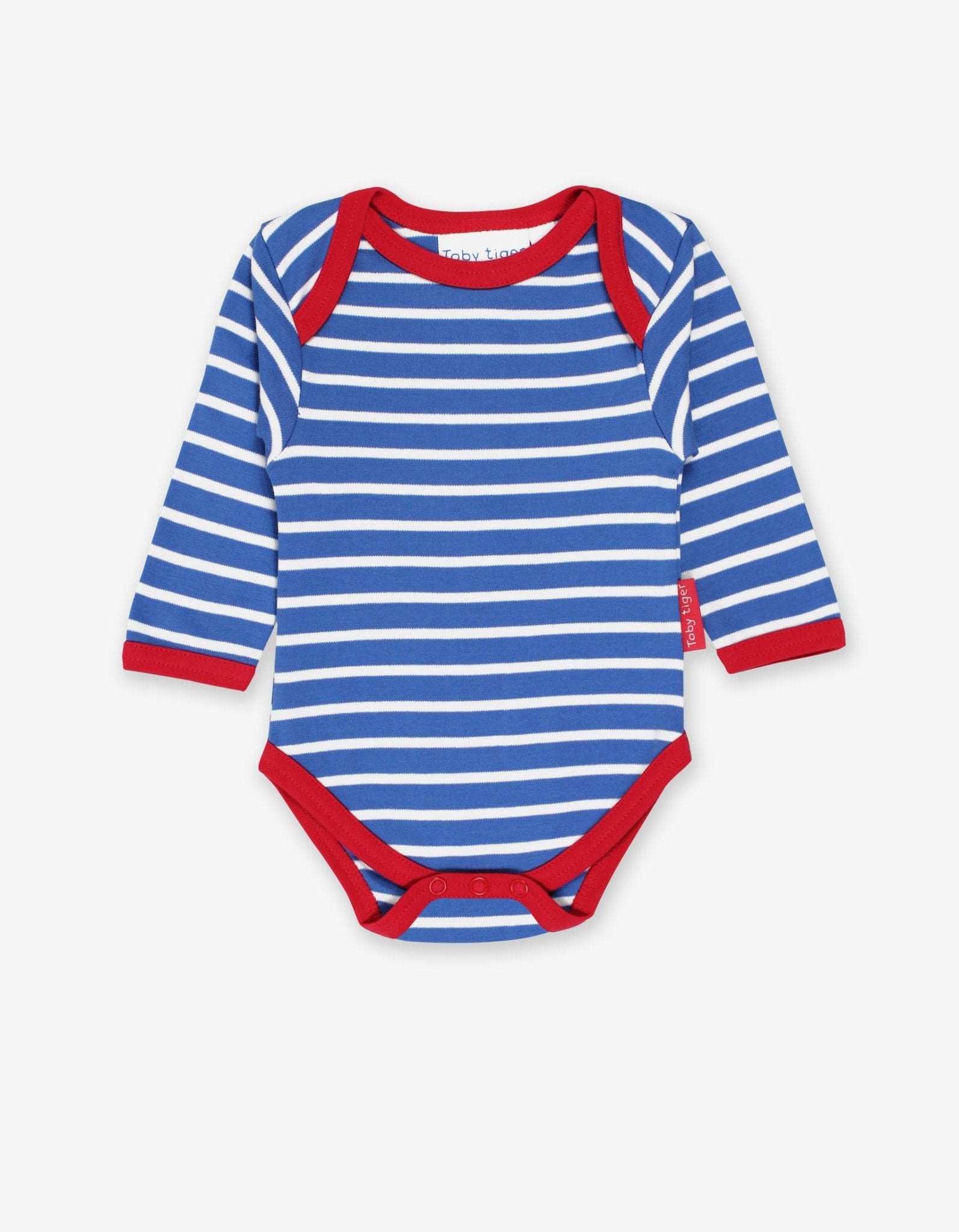Luxury ethical baby: Organic Blue Breton Bodysuit | KIDDYKIND UK