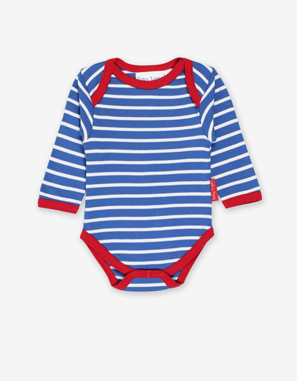 Luxury ethical baby: Organic Blue Breton Bodysuit | KIDDYKIND UK