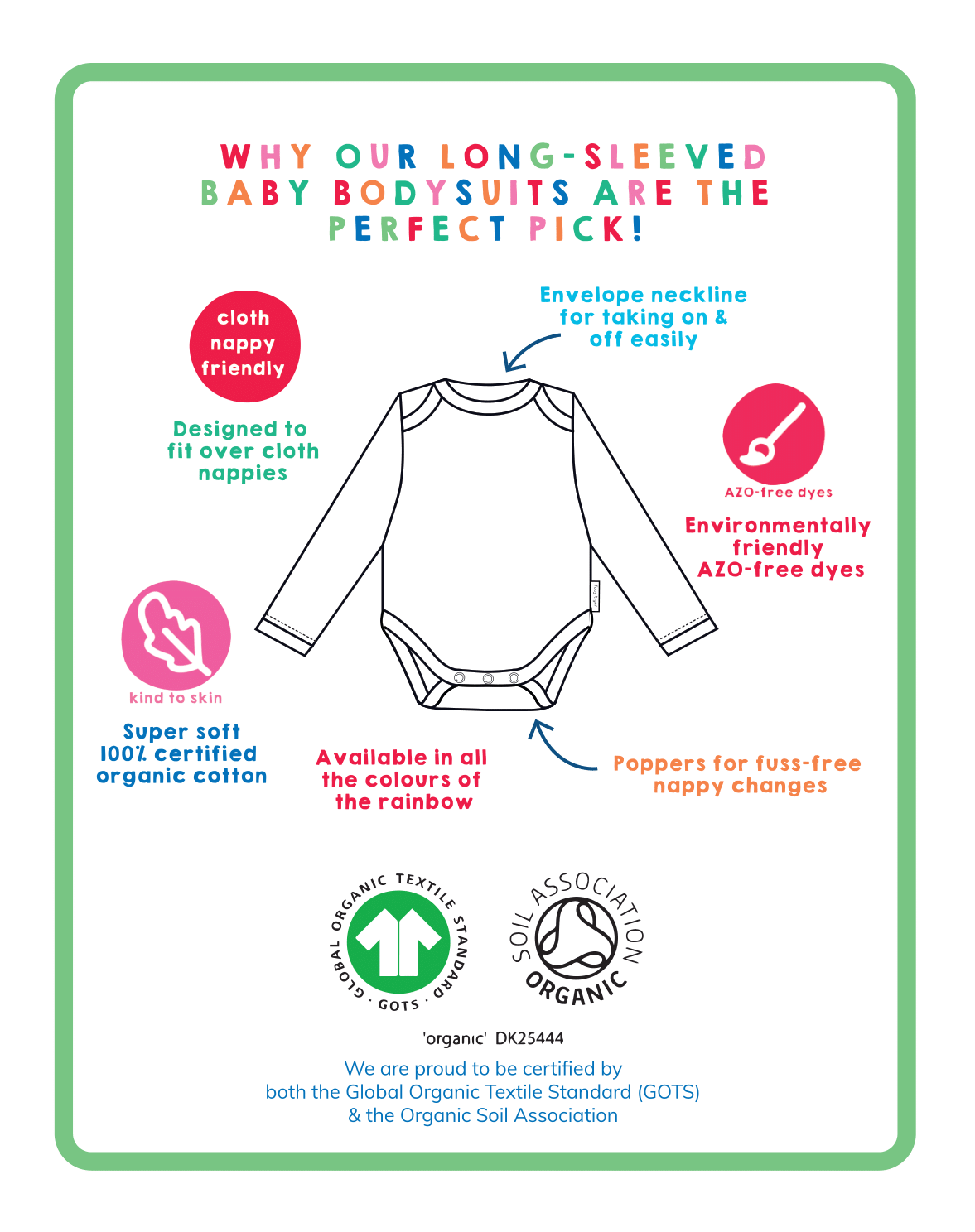 Luxury ethical baby: Organic Blue Breton Bodysuit | KIDDYKIND UK