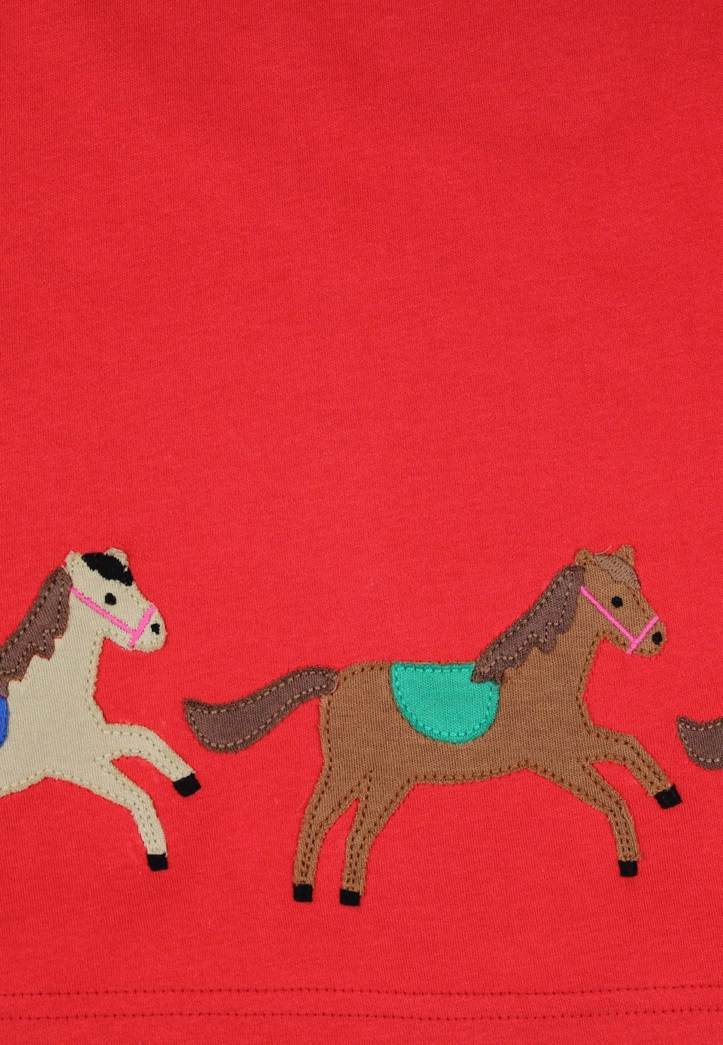 Organic Pink Horse and Pony Applique Dress