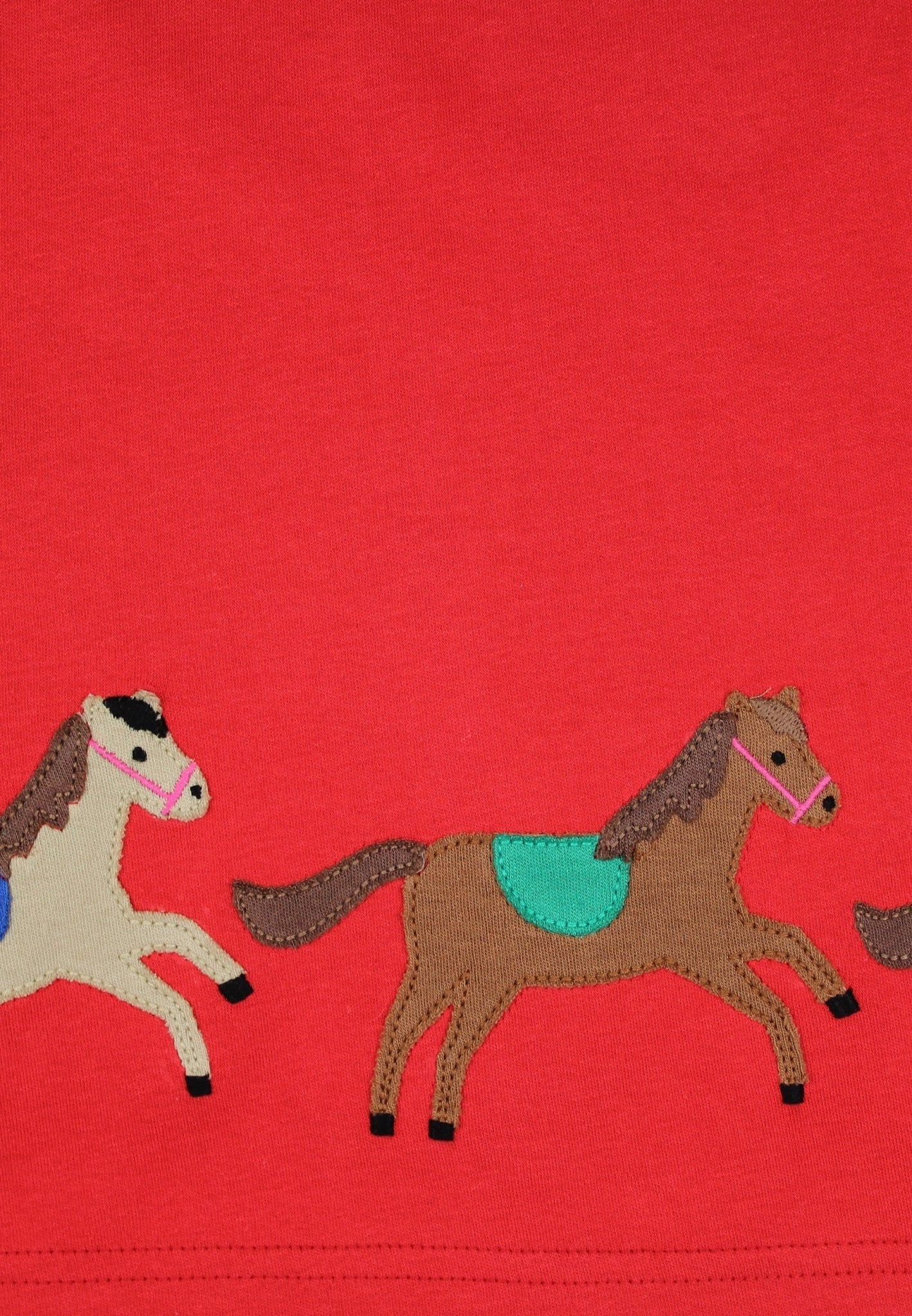 Organic Pink Horse and Pony Applique Dress