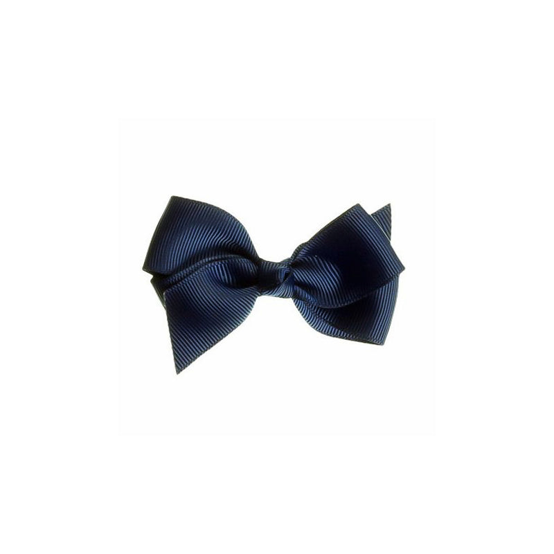 Medium Bow Clip - Navy Blue
