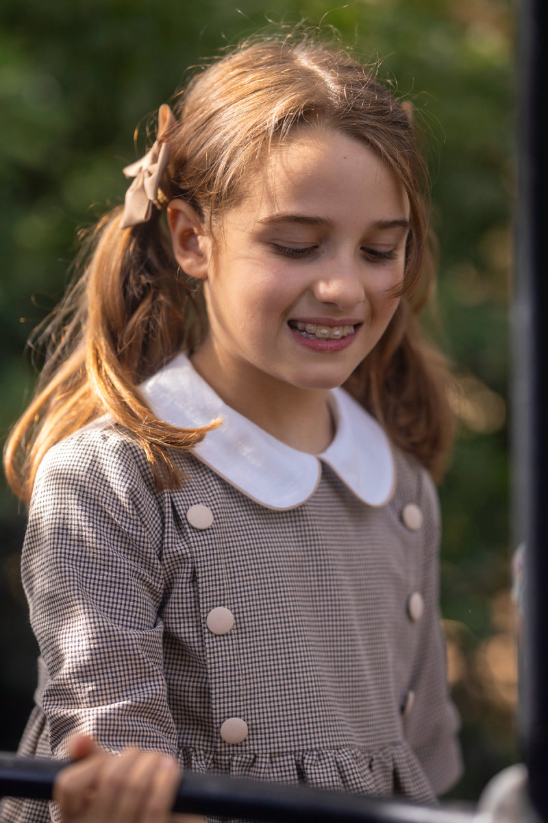 Medium Bow Hair Tie - Beige