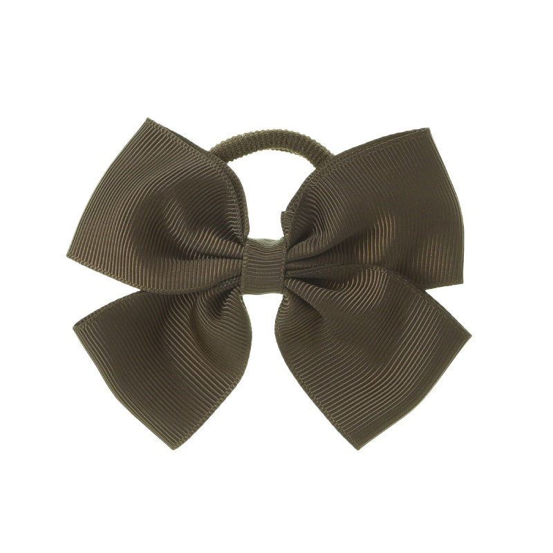 Medium Bow Hair Tie - Brown
