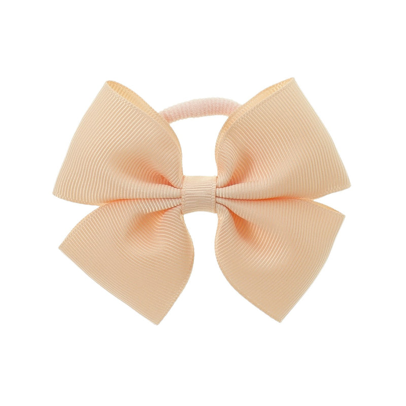 Medium Bow Hair Tie - Peach