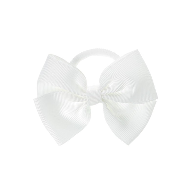 Medium Bow Hair Tie - White