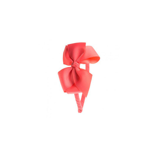 Big Bow Hairband - Coral by Beatrice and Bee, vetted by KIDDYKIND