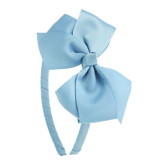 Big Bow Hairband - French Blue by Beatrice and Bee, vetted by KIDDYKIND