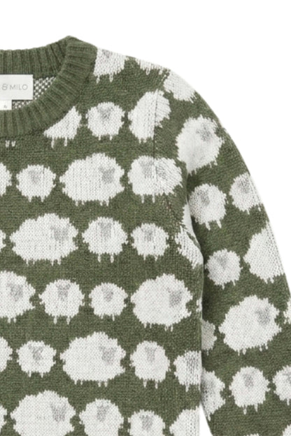 Flock of Sheep Jumper | Avocado