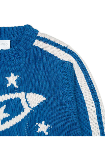Striped Rocket Jumper | Cobalt