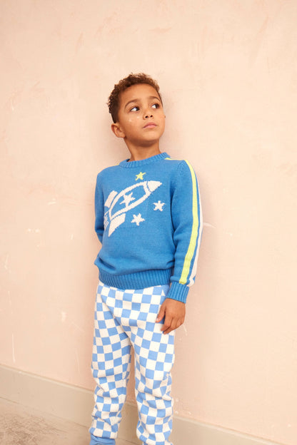 Striped Rocket Jumper | Hussar Blue