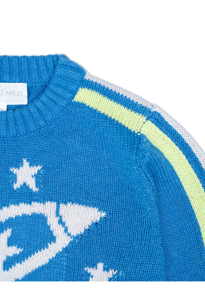 Striped Rocket Jumper | Hussar Blue