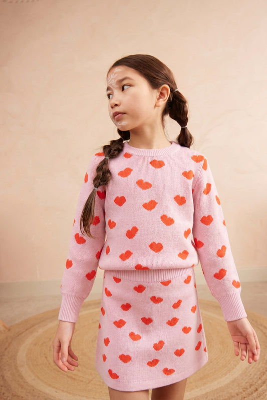 Love Hearts Skirt | Bubble Gum