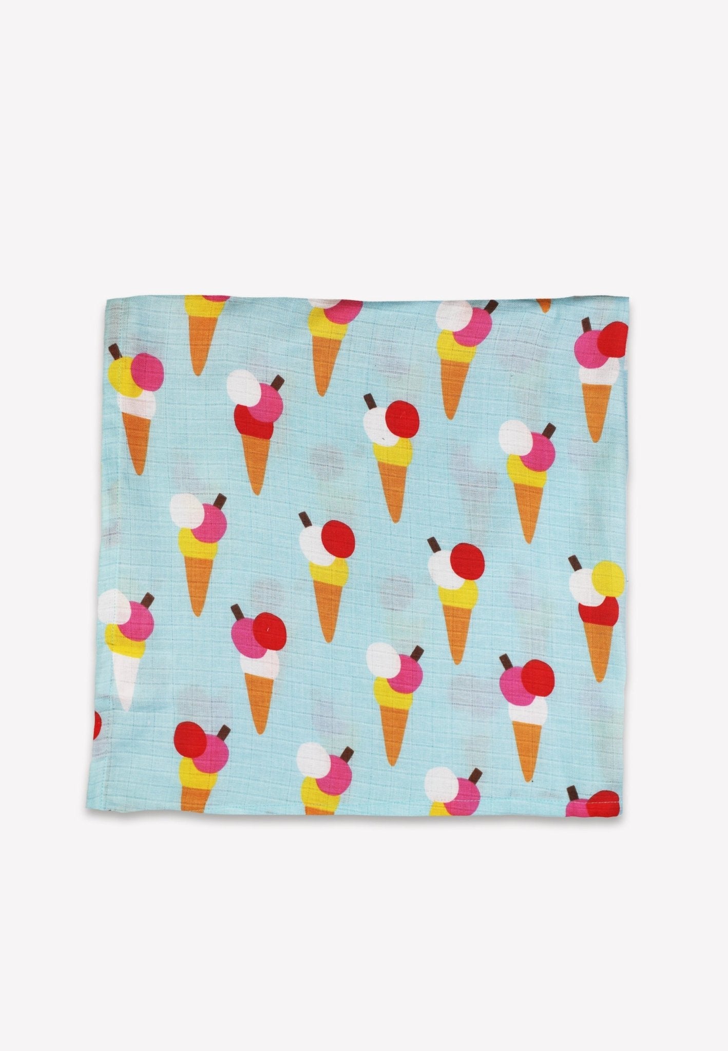 Natural baby sleep: Organic Ice Cream Cones Print 2 Pack Muslins | KIDDYKIND