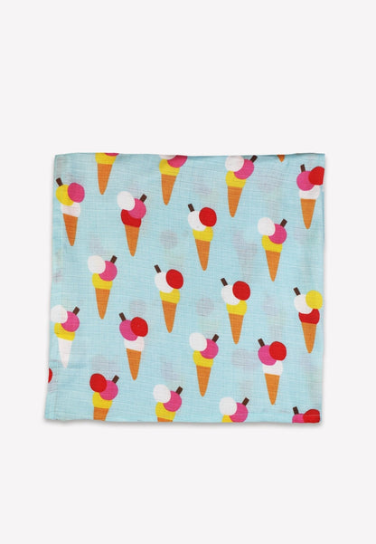 Natural baby sleep: Organic Ice Cream Cones Print 2 Pack Muslins | KIDDYKIND
