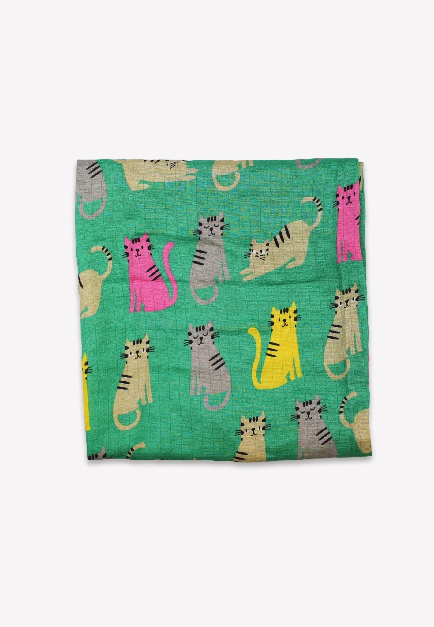 Natural baby sleep: Organic Kitten Print Muslin 2-Pack | KIDDYKIND