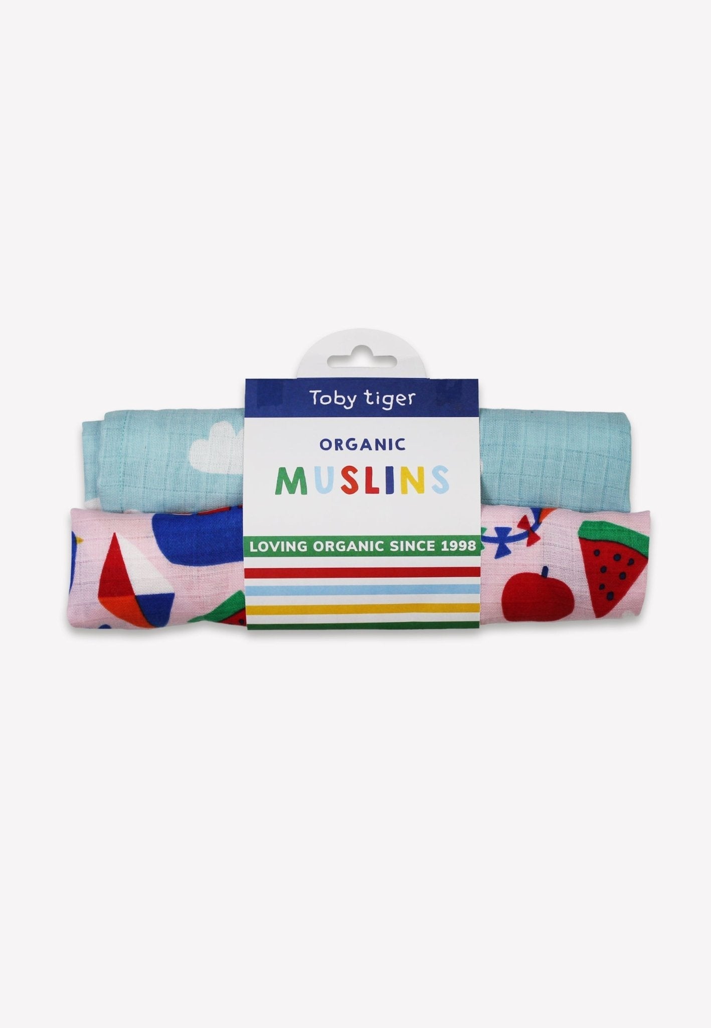 Natural baby sleep: Organic Picnic Print 2 Pack Muslins | KIDDYKIND