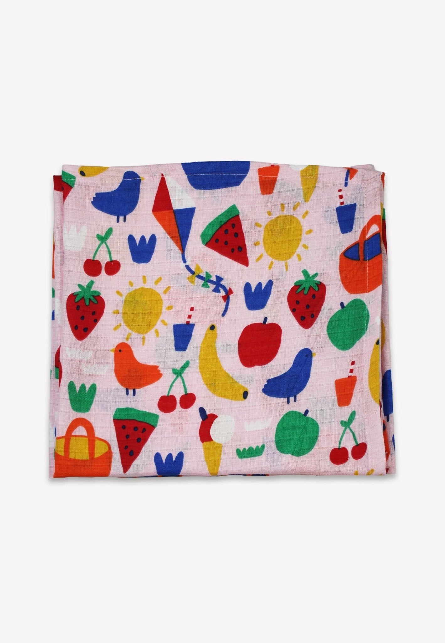 Natural baby sleep: Organic Picnic Print 2 Pack Muslins | KIDDYKIND
