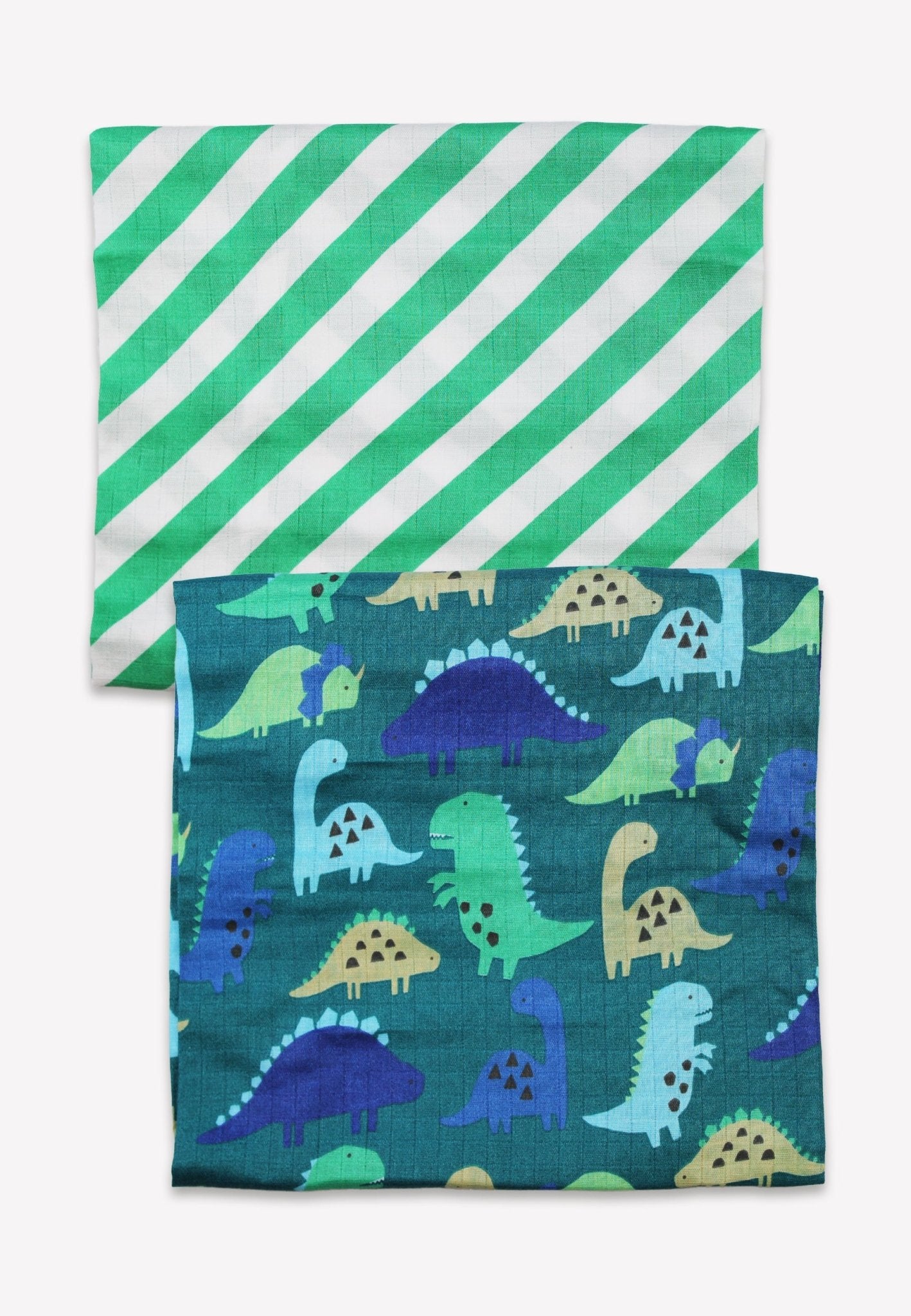 Organic Tonal Dinosaur Muslin 2-Pack | organic baby sleepwear UK — KIDDYKIND