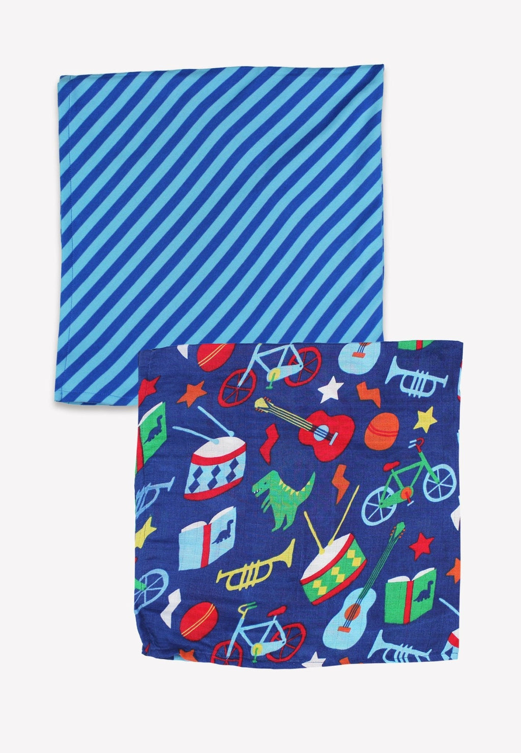 Organic Toys Print 2 - Pack Muslin - Toby Tiger