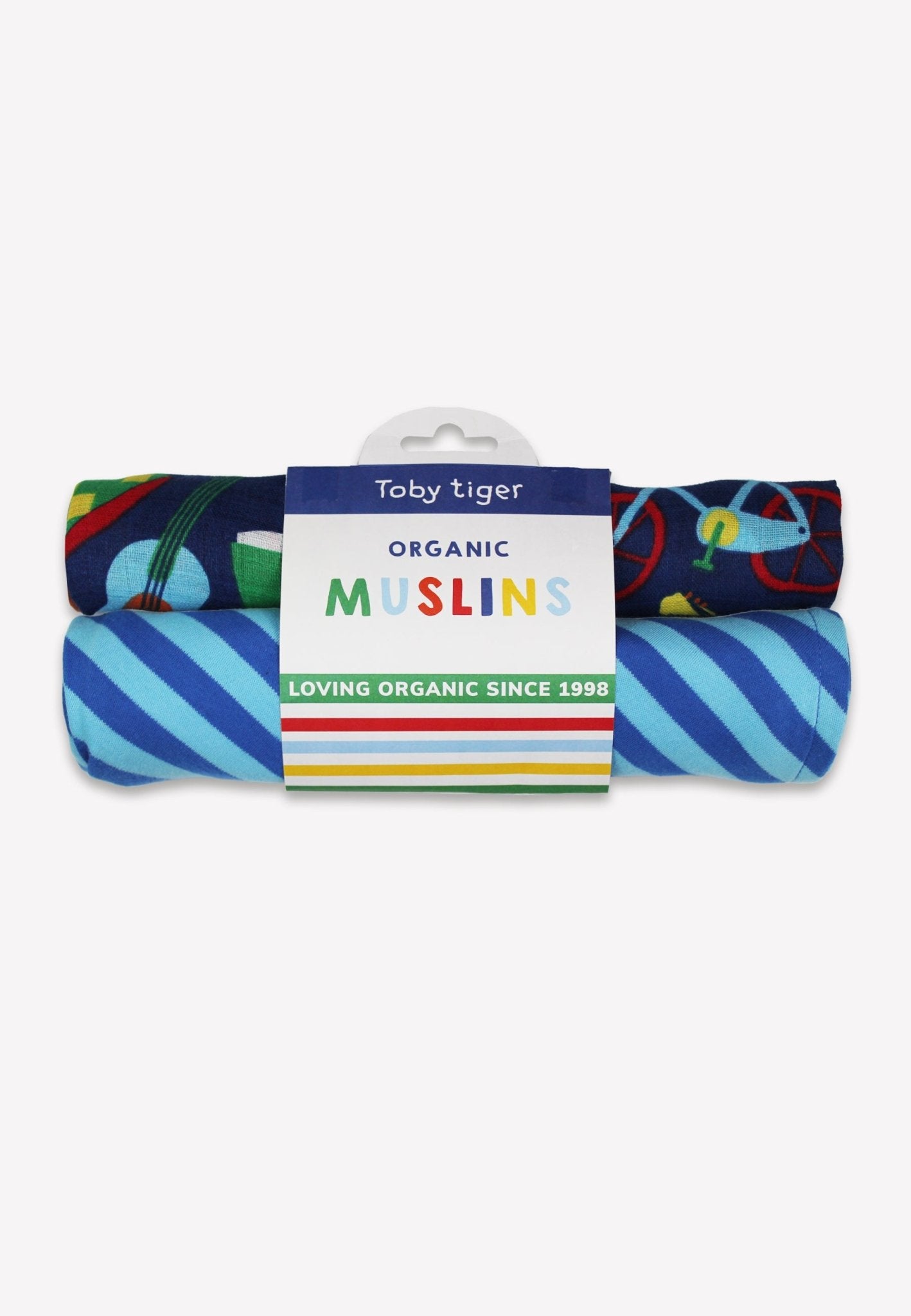 Organic Toys Print 2 - Pack Muslin - Toby Tiger