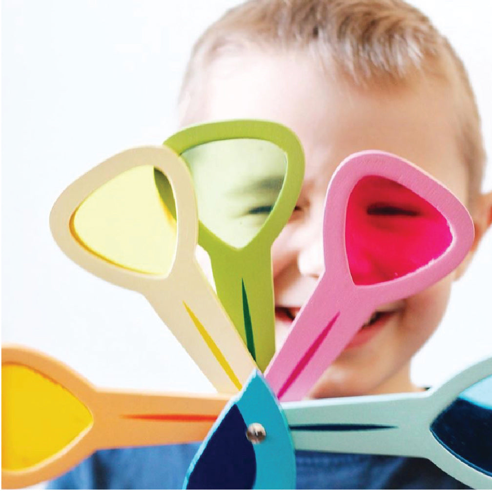 Rainbow Peacock Colours — Montessori wooden toy UK | KIDDYKIND